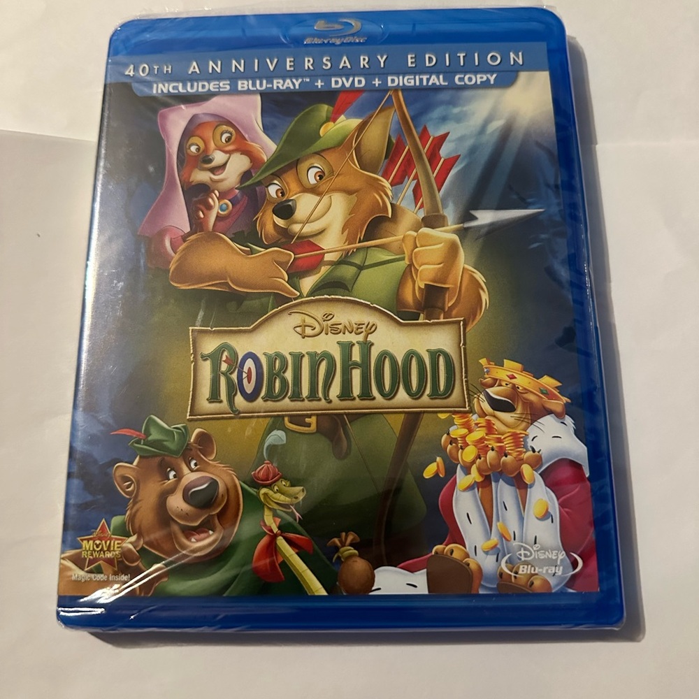 Blu-Ray NWT Disney Robin Hood 40th Anniversary Edition